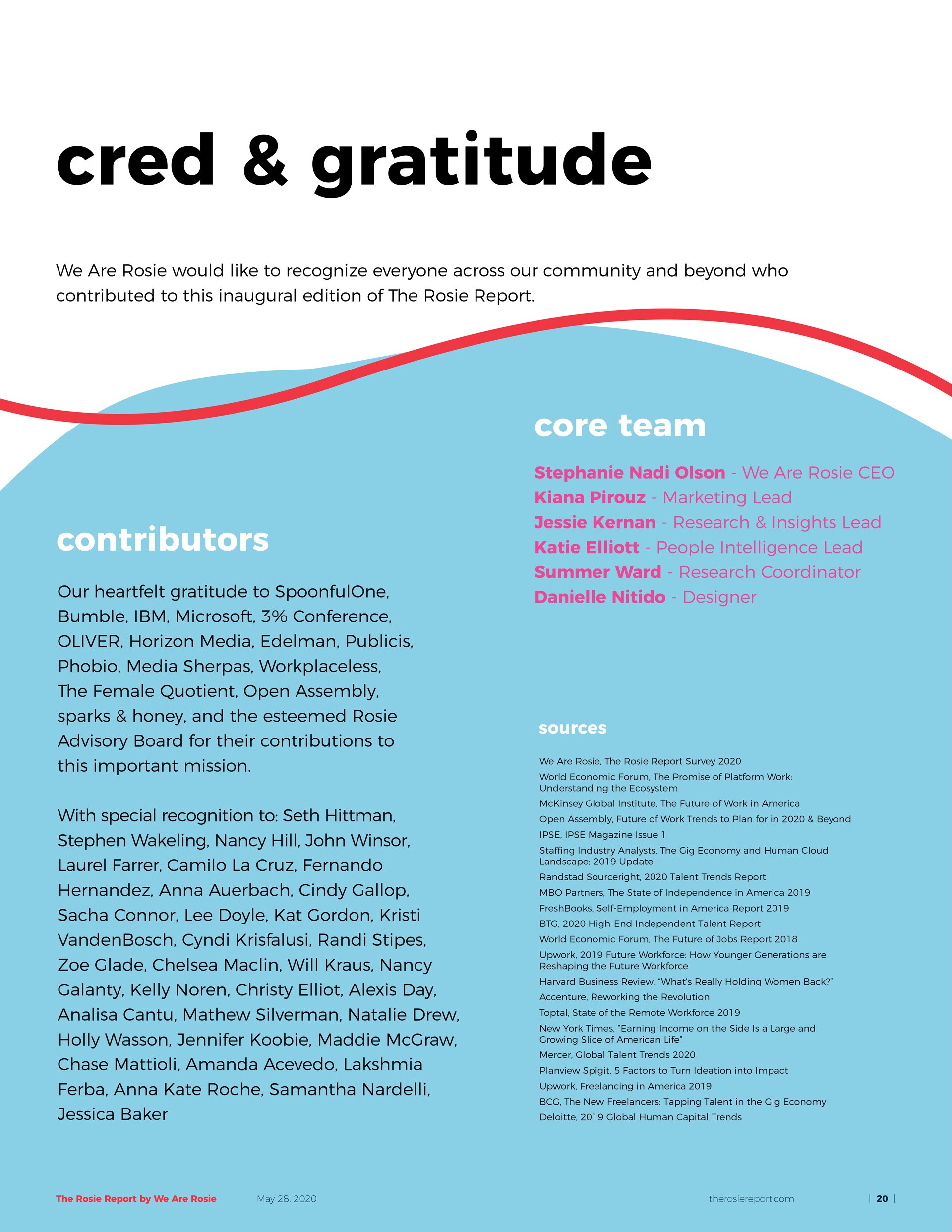 Cred & Gratitude Page